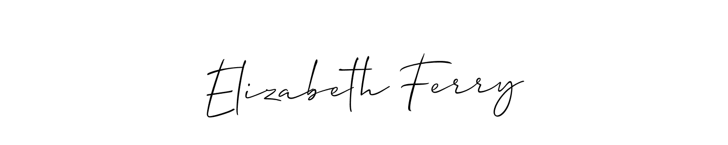 Make a short Elizabeth Ferry signature style. Manage your documents anywhere anytime using Allison_Script. Create and add eSignatures, submit forms, share and send files easily. Elizabeth Ferry signature style 2 images and pictures png