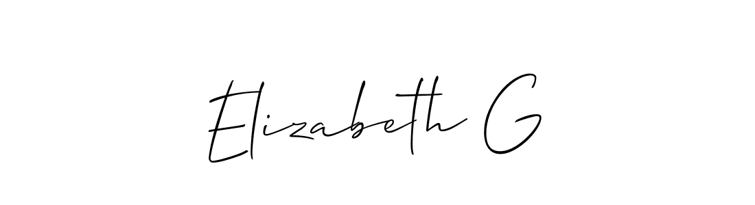 Make a beautiful signature design for name Elizabeth G. Use this online signature maker to create a handwritten signature for free. Elizabeth G signature style 2 images and pictures png