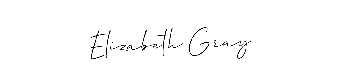 How to make Elizabeth Gray name signature. Use Allison_Script style for creating short signs online. This is the latest handwritten sign. Elizabeth Gray signature style 2 images and pictures png