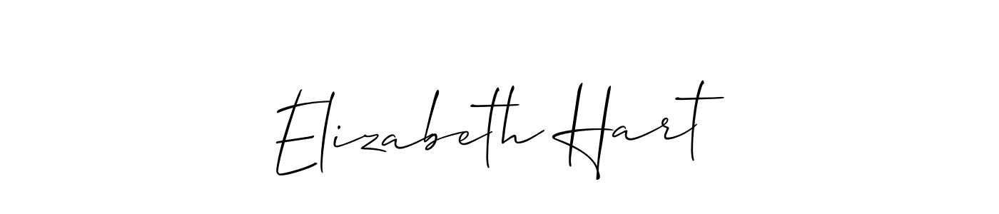You should practise on your own different ways (Allison_Script) to write your name (Elizabeth Hart) in signature. don't let someone else do it for you. Elizabeth Hart signature style 2 images and pictures png