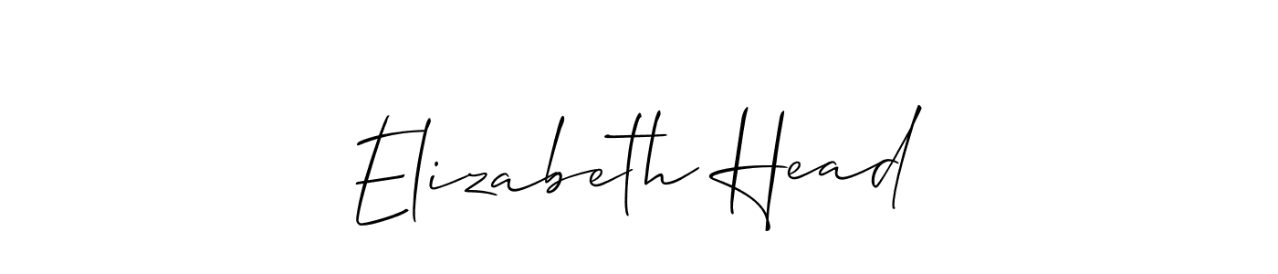 Allison_Script is a professional signature style that is perfect for those who want to add a touch of class to their signature. It is also a great choice for those who want to make their signature more unique. Get Elizabeth Head name to fancy signature for free. Elizabeth Head signature style 2 images and pictures png