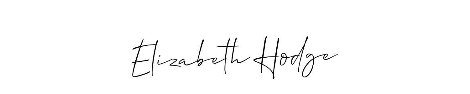 You should practise on your own different ways (Allison_Script) to write your name (Elizabeth Hodge) in signature. don't let someone else do it for you. Elizabeth Hodge signature style 2 images and pictures png