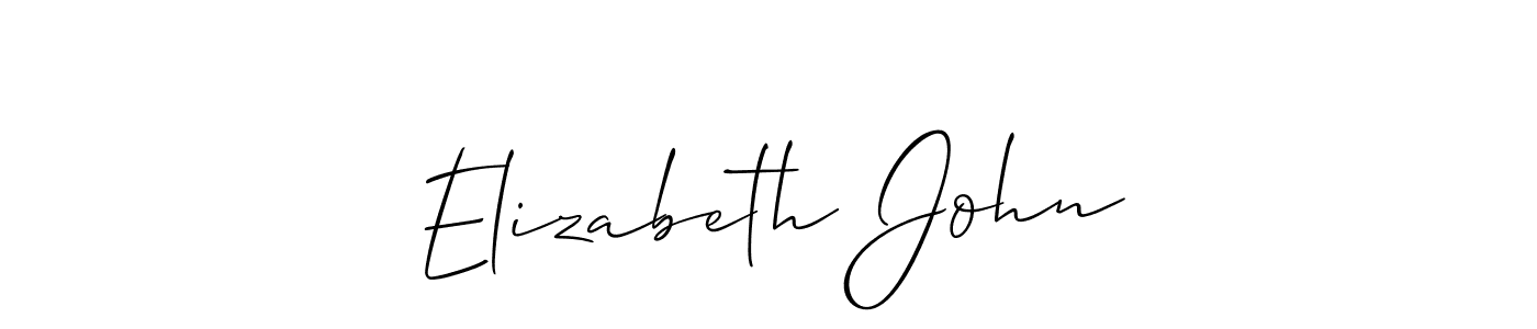 You should practise on your own different ways (Allison_Script) to write your name (Elizabeth John) in signature. don't let someone else do it for you. Elizabeth John signature style 2 images and pictures png