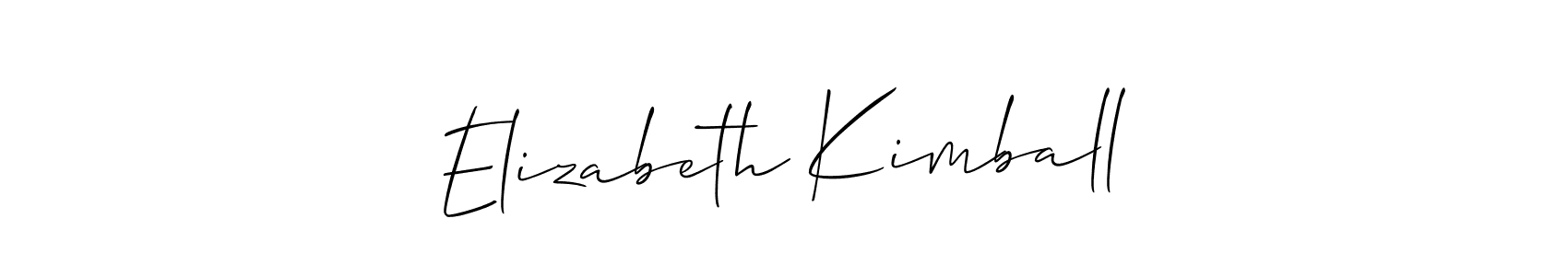 The best way (Allison_Script) to make a short signature is to pick only two or three words in your name. The name Elizabeth Kimball include a total of six letters. For converting this name. Elizabeth Kimball signature style 2 images and pictures png