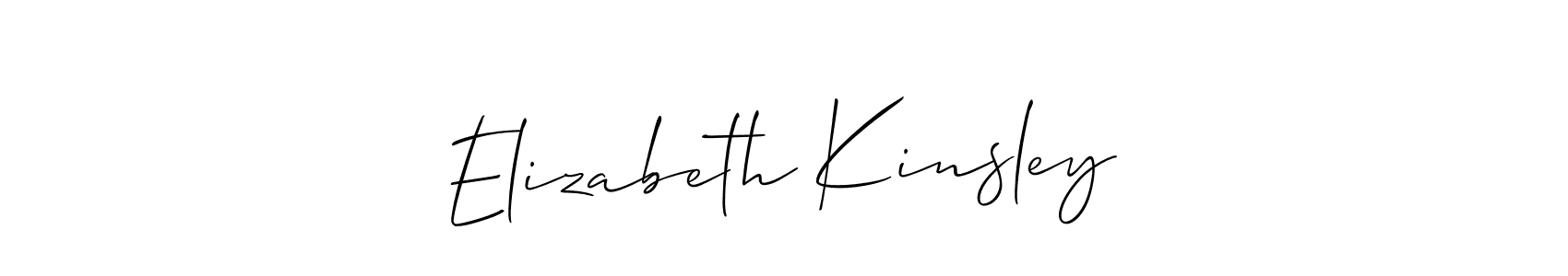 This is the best signature style for the Elizabeth Kinsley name. Also you like these signature font (Allison_Script). Mix name signature. Elizabeth Kinsley signature style 2 images and pictures png