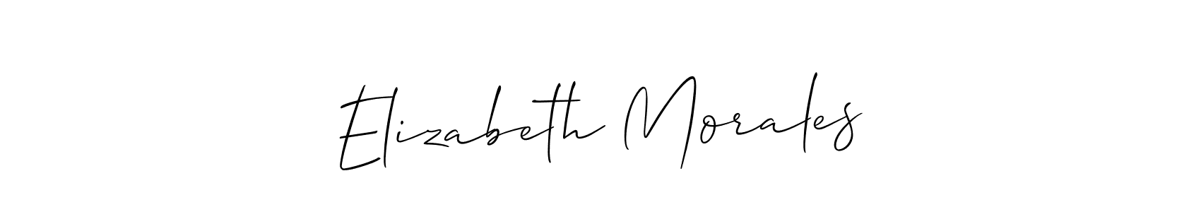 How to make Elizabeth Morales signature? Allison_Script is a professional autograph style. Create handwritten signature for Elizabeth Morales name. Elizabeth Morales signature style 2 images and pictures png