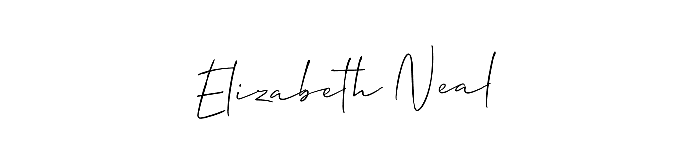 Make a beautiful signature design for name Elizabeth Neal. With this signature (Allison_Script) style, you can create a handwritten signature for free. Elizabeth Neal signature style 2 images and pictures png