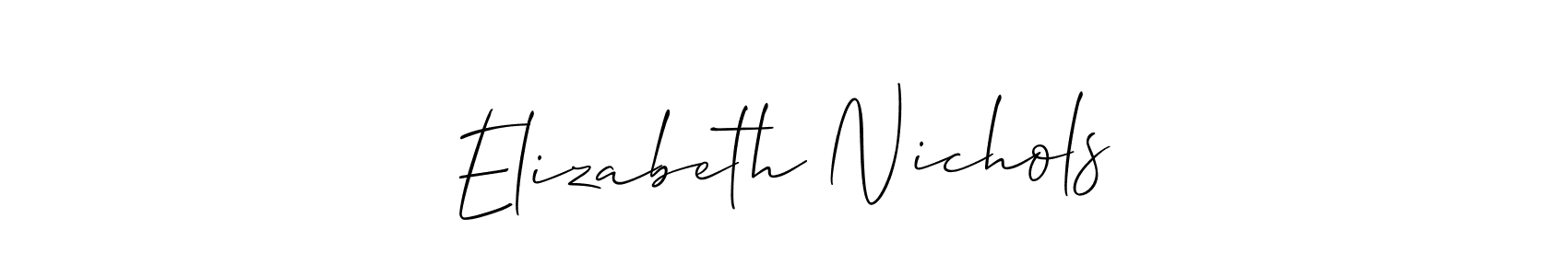 Best and Professional Signature Style for Elizabeth Nichols. Allison_Script Best Signature Style Collection. Elizabeth Nichols signature style 2 images and pictures png