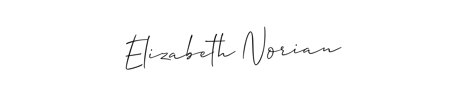Design your own signature with our free online signature maker. With this signature software, you can create a handwritten (Allison_Script) signature for name Elizabeth Norian. Elizabeth Norian signature style 2 images and pictures png
