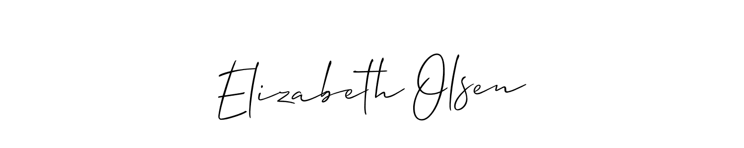 Make a beautiful signature design for name Elizabeth Olsen. With this signature (Allison_Script) style, you can create a handwritten signature for free. Elizabeth Olsen signature style 2 images and pictures png