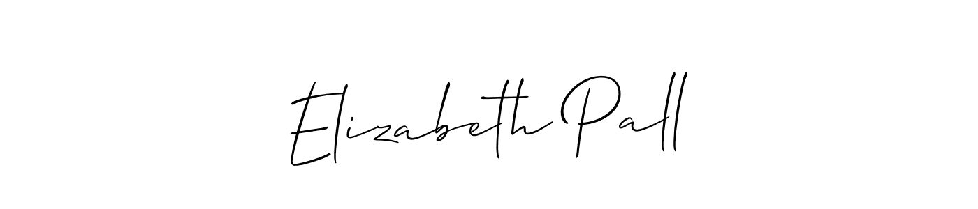 Make a short Elizabeth Pall signature style. Manage your documents anywhere anytime using Allison_Script. Create and add eSignatures, submit forms, share and send files easily. Elizabeth Pall signature style 2 images and pictures png