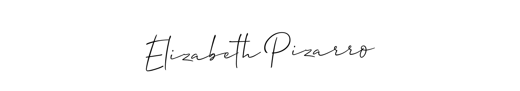 How to make Elizabeth Pizarro signature? Allison_Script is a professional autograph style. Create handwritten signature for Elizabeth Pizarro name. Elizabeth Pizarro signature style 2 images and pictures png