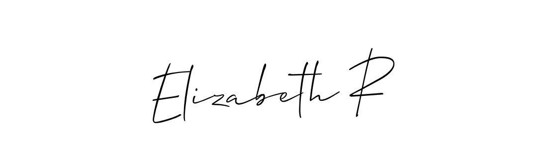 if you are searching for the best signature style for your name Elizabeth R. so please give up your signature search. here we have designed multiple signature styles  using Allison_Script. Elizabeth R signature style 2 images and pictures png