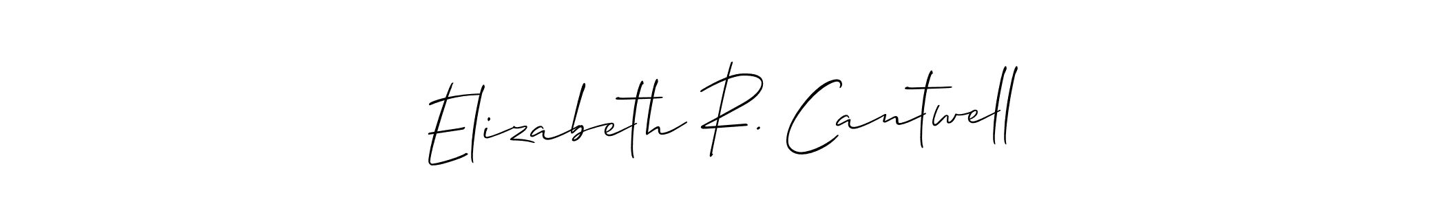 How to make Elizabeth R. Cantwell name signature. Use Allison_Script style for creating short signs online. This is the latest handwritten sign. Elizabeth R. Cantwell signature style 2 images and pictures png