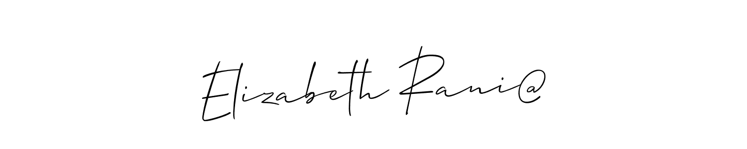 Design your own signature with our free online signature maker. With this signature software, you can create a handwritten (Allison_Script) signature for name Elizabeth Rani@. Elizabeth Rani@ signature style 2 images and pictures png