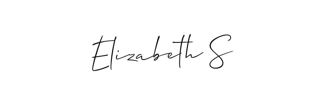 Use a signature maker to create a handwritten signature online. With this signature software, you can design (Allison_Script) your own signature for name Elizabeth S. Elizabeth S signature style 2 images and pictures png