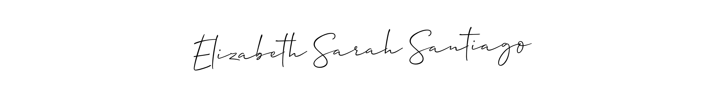 if you are searching for the best signature style for your name Elizabeth Sarah Santiago. so please give up your signature search. here we have designed multiple signature styles  using Allison_Script. Elizabeth Sarah Santiago signature style 2 images and pictures png