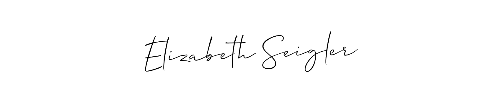 Allison_Script is a professional signature style that is perfect for those who want to add a touch of class to their signature. It is also a great choice for those who want to make their signature more unique. Get Elizabeth Seigler name to fancy signature for free. Elizabeth Seigler signature style 2 images and pictures png
