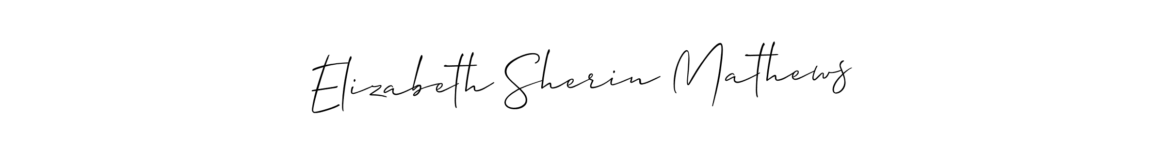 Make a short Elizabeth Sherin Mathews signature style. Manage your documents anywhere anytime using Allison_Script. Create and add eSignatures, submit forms, share and send files easily. Elizabeth Sherin Mathews signature style 2 images and pictures png