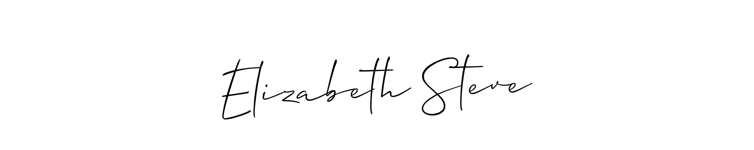 This is the best signature style for the Elizabeth Steve name. Also you like these signature font (Allison_Script). Mix name signature. Elizabeth Steve signature style 2 images and pictures png