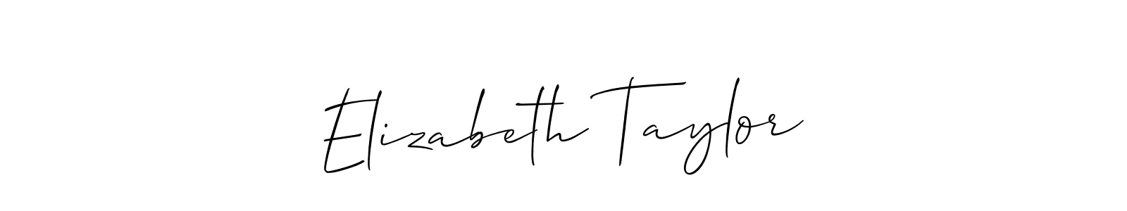 You should practise on your own different ways (Allison_Script) to write your name (Elizabeth Taylor) in signature. don't let someone else do it for you. Elizabeth Taylor signature style 2 images and pictures png