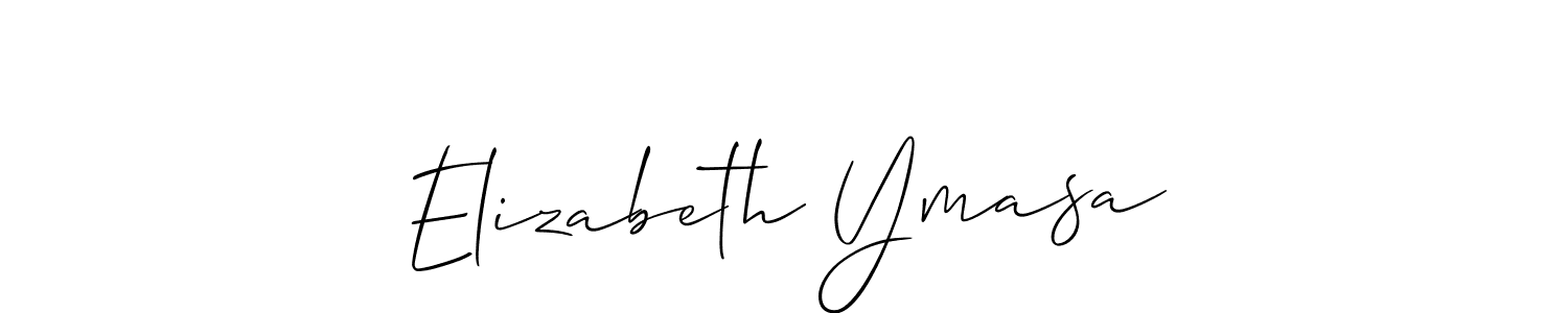 How to make Elizabeth Ymasa signature? Allison_Script is a professional autograph style. Create handwritten signature for Elizabeth Ymasa name. Elizabeth Ymasa signature style 2 images and pictures png