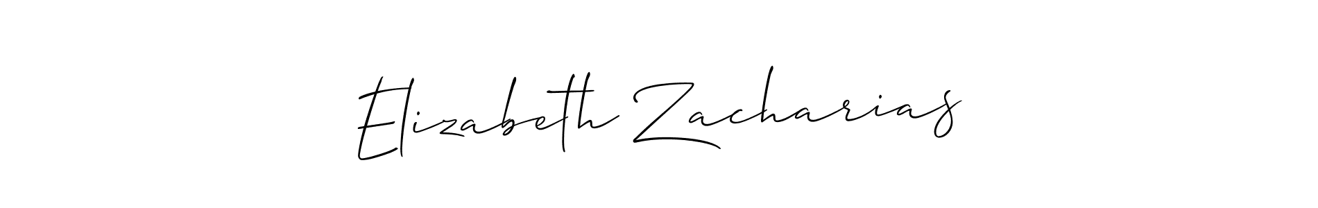 Elizabeth Zacharias stylish signature style. Best Handwritten Sign (Allison_Script) for my name. Handwritten Signature Collection Ideas for my name Elizabeth Zacharias. Elizabeth Zacharias signature style 2 images and pictures png