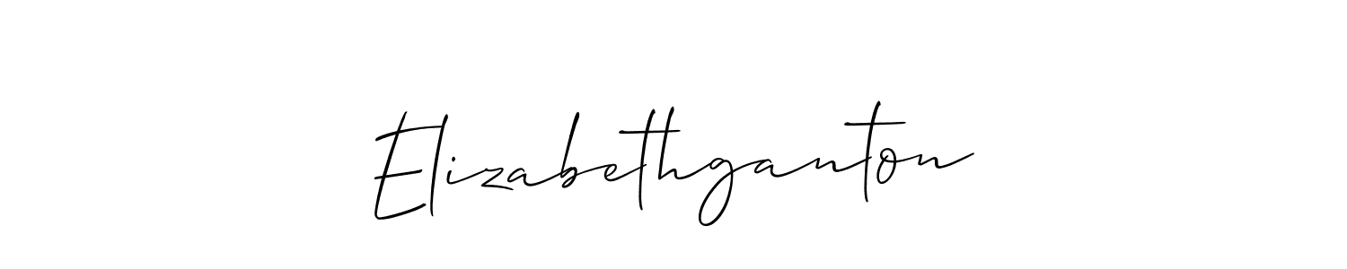 Create a beautiful signature design for name Elizabethganton. With this signature (Allison_Script) fonts, you can make a handwritten signature for free. Elizabethganton signature style 2 images and pictures png