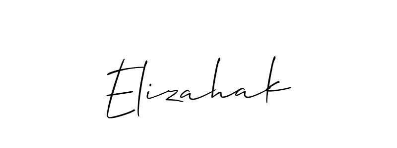 Elizahak stylish signature style. Best Handwritten Sign (Allison_Script) for my name. Handwritten Signature Collection Ideas for my name Elizahak. Elizahak signature style 2 images and pictures png
