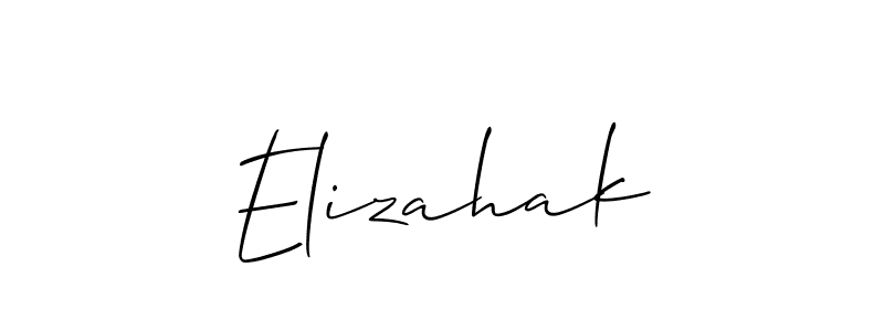 Create a beautiful signature design for name Elizahak. With this signature (Allison_Script) fonts, you can make a handwritten signature for free. Elizahak signature style 2 images and pictures png