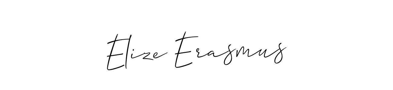 Allison_Script is a professional signature style that is perfect for those who want to add a touch of class to their signature. It is also a great choice for those who want to make their signature more unique. Get Elize Erasmus name to fancy signature for free. Elize Erasmus signature style 2 images and pictures png