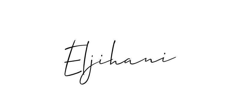 It looks lik you need a new signature style for name Eljihani. Design unique handwritten (Allison_Script) signature with our free signature maker in just a few clicks. Eljihani signature style 2 images and pictures png