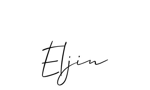 Also You can easily find your signature by using the search form. We will create Eljin name handwritten signature images for you free of cost using Allison_Script sign style. Eljin signature style 2 images and pictures png