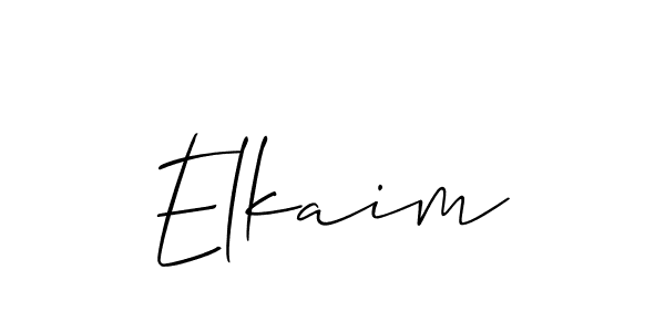 if you are searching for the best signature style for your name Elkaim. so please give up your signature search. here we have designed multiple signature styles  using Allison_Script. Elkaim signature style 2 images and pictures png