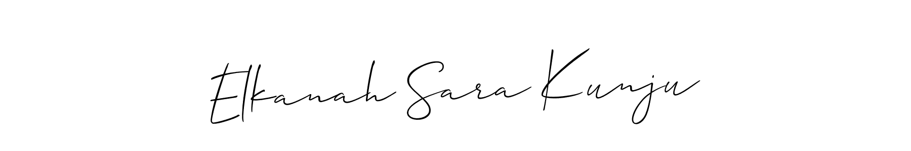if you are searching for the best signature style for your name Elkanah Sara Kunju. so please give up your signature search. here we have designed multiple signature styles  using Allison_Script. Elkanah Sara Kunju signature style 2 images and pictures png