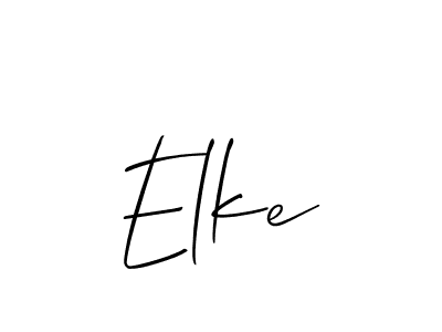 Create a beautiful signature design for name Elke. With this signature (Allison_Script) fonts, you can make a handwritten signature for free. Elke signature style 2 images and pictures png