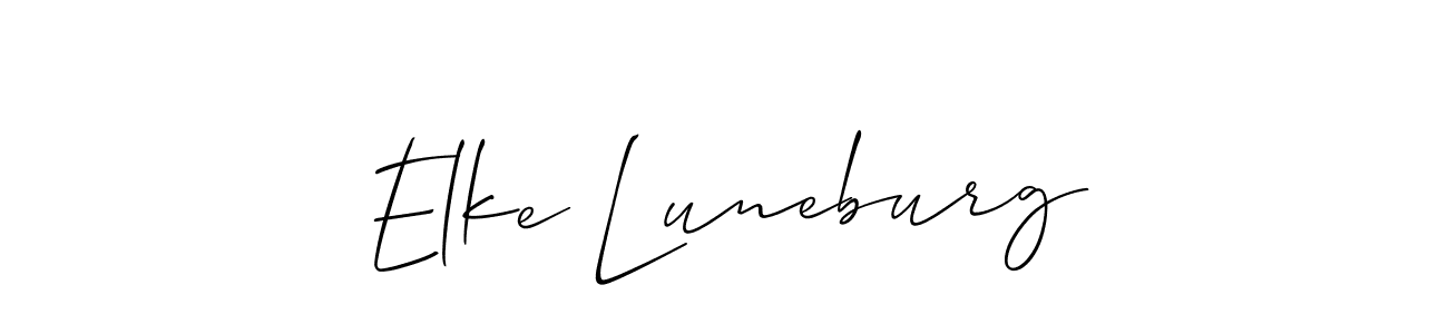 Best and Professional Signature Style for Elke Luneburg. Allison_Script Best Signature Style Collection. Elke Luneburg signature style 2 images and pictures png