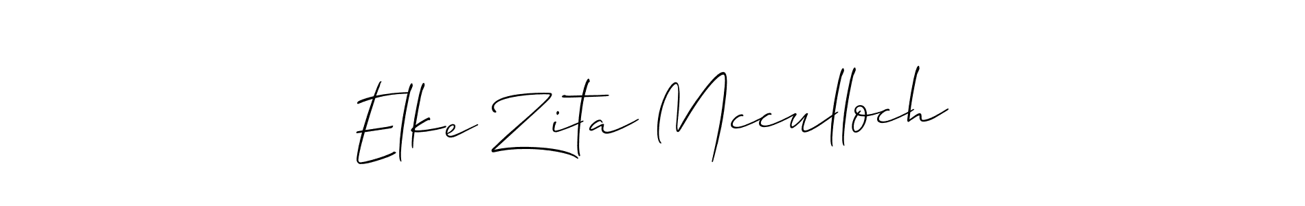 Make a short Elke Zita Mcculloch signature style. Manage your documents anywhere anytime using Allison_Script. Create and add eSignatures, submit forms, share and send files easily. Elke Zita Mcculloch signature style 2 images and pictures png