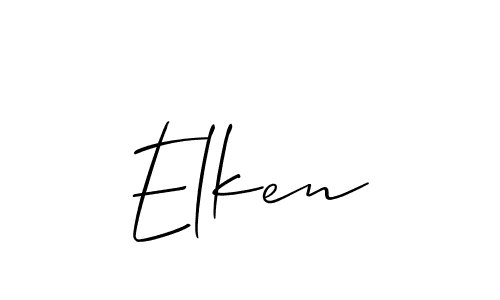 Elken stylish signature style. Best Handwritten Sign (Allison_Script) for my name. Handwritten Signature Collection Ideas for my name Elken. Elken signature style 2 images and pictures png