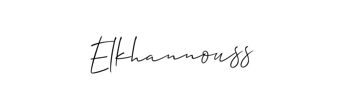 Similarly Allison_Script is the best handwritten signature design. Signature creator online .You can use it as an online autograph creator for name Elkhannouss. Elkhannouss signature style 2 images and pictures png