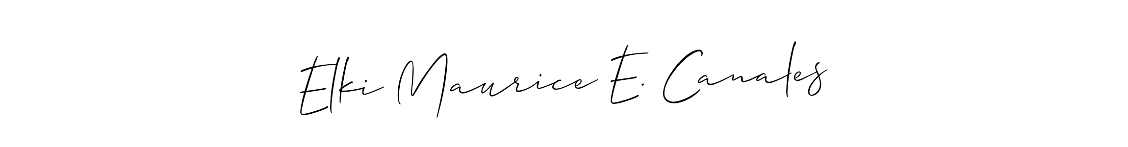 Check out images of Autograph of Elki Maurice E. Canales name. Actor Elki Maurice E. Canales Signature Style. Allison_Script is a professional sign style online. Elki Maurice E. Canales signature style 2 images and pictures png