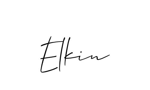 if you are searching for the best signature style for your name Elkin. so please give up your signature search. here we have designed multiple signature styles  using Allison_Script. Elkin signature style 2 images and pictures png