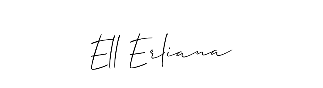 How to make Ell Erliana name signature. Use Allison_Script style for creating short signs online. This is the latest handwritten sign. Ell Erliana signature style 2 images and pictures png