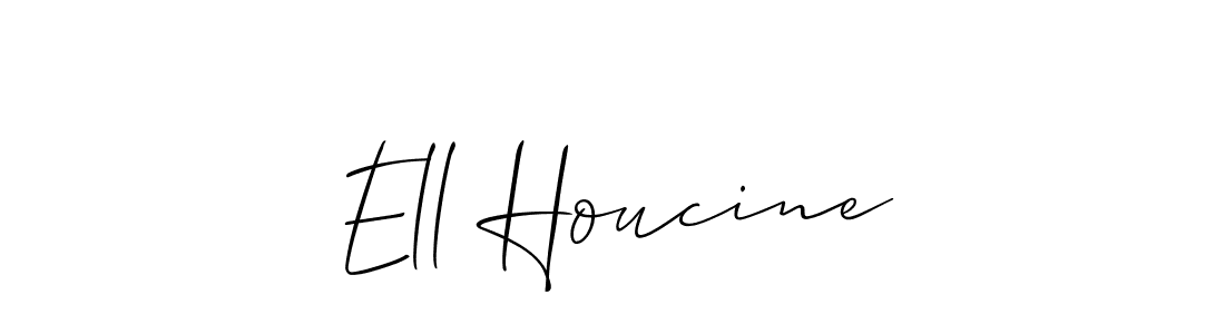 Make a short Ell Houcine signature style. Manage your documents anywhere anytime using Allison_Script. Create and add eSignatures, submit forms, share and send files easily. Ell Houcine signature style 2 images and pictures png