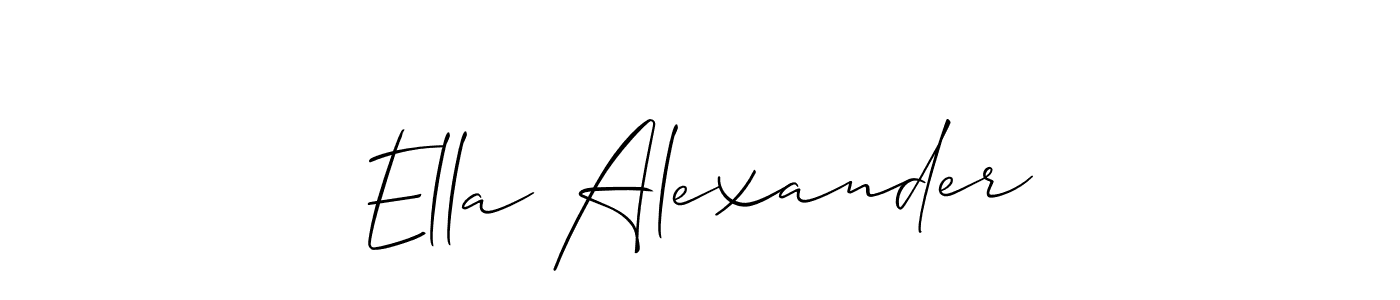 Use a signature maker to create a handwritten signature online. With this signature software, you can design (Allison_Script) your own signature for name Ella Alexander. Ella Alexander signature style 2 images and pictures png