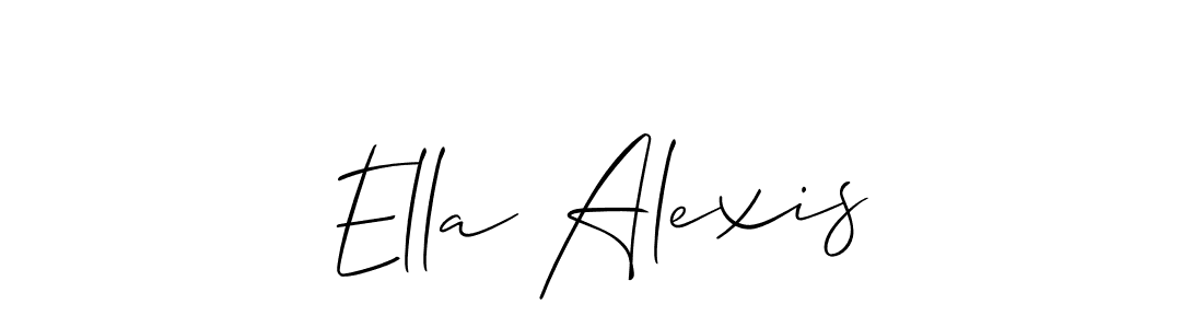 Also You can easily find your signature by using the search form. We will create Ella Alexis name handwritten signature images for you free of cost using Allison_Script sign style. Ella Alexis signature style 2 images and pictures png