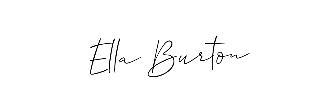 Create a beautiful signature design for name Ella Burton. With this signature (Allison_Script) fonts, you can make a handwritten signature for free. Ella Burton signature style 2 images and pictures png