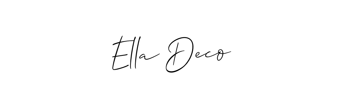 Make a short Ella Deco♡ signature style. Manage your documents anywhere anytime using Allison_Script. Create and add eSignatures, submit forms, share and send files easily. Ella Deco♡ signature style 2 images and pictures png