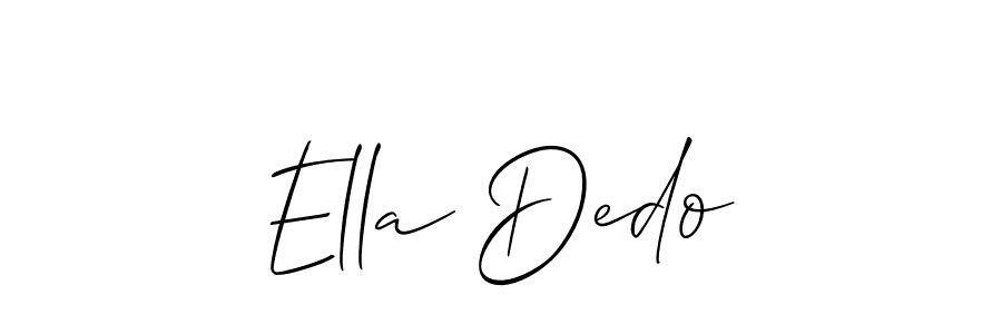 It looks lik you need a new signature style for name Ella Dedo. Design unique handwritten (Allison_Script) signature with our free signature maker in just a few clicks. Ella Dedo signature style 2 images and pictures png