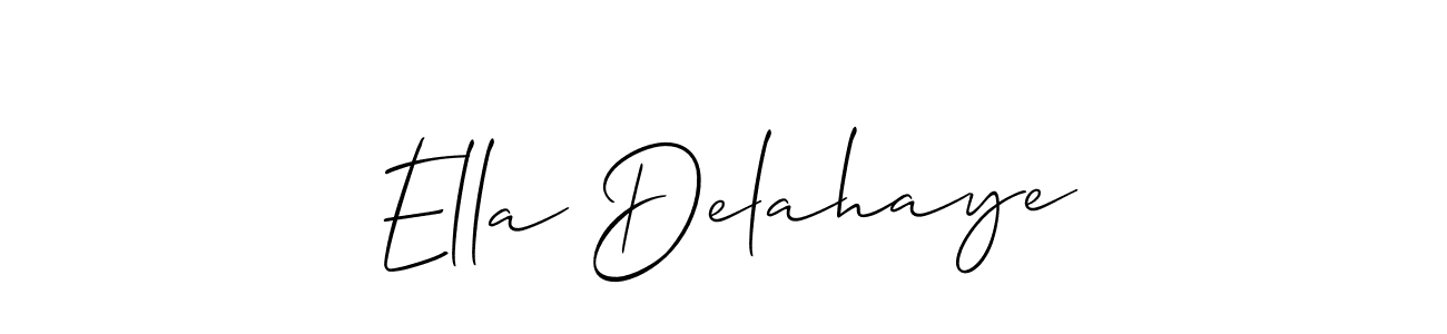 You should practise on your own different ways (Allison_Script) to write your name (Ella Delahaye) in signature. don't let someone else do it for you. Ella Delahaye signature style 2 images and pictures png